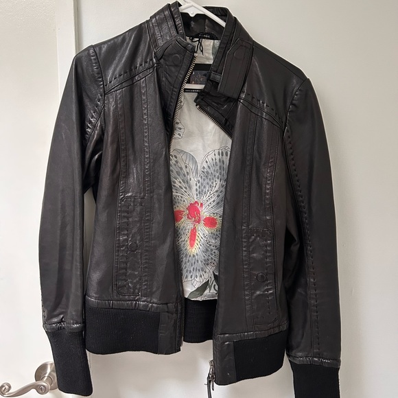 VINTAGE ARITZIA X MACKAGE genuine leather jacket. Small, black - Picture 5 of 5